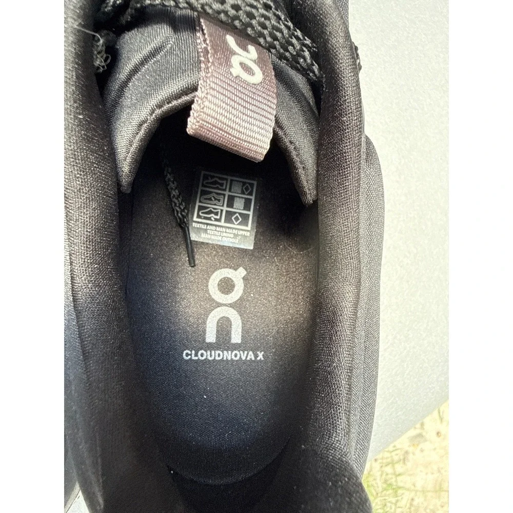 NEW On Cloudnova X Mens 11.5 Black Eclipse Running Training Shoes 3ME30410106